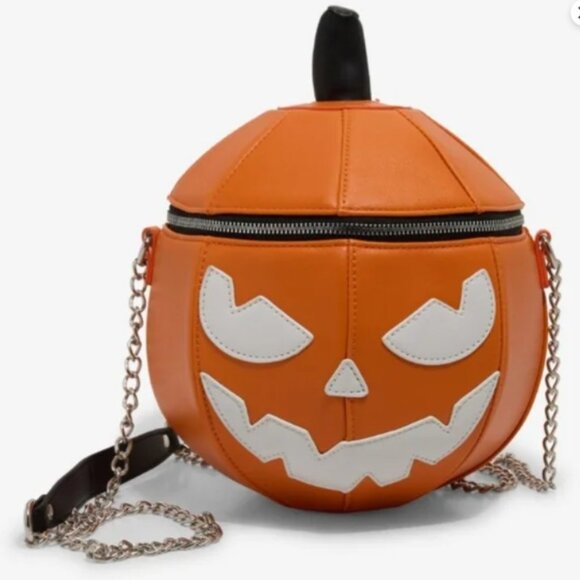 Hot Topic Handbags - Pumpkin Glow-In-The-Dark Figural Crossbody Bag Purse New!